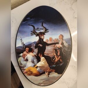 Moody Witchy Goth Wooden Wall Hanging